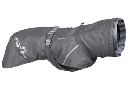 Hurtta Monsoon Coat II Eco Blackberry – Waterproof Graphite Raincoat, Adjustable Fit, Size 30