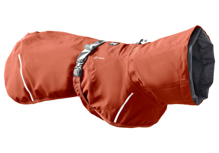 Hurtta Mudventure Coat Eco Cinnamon – Waterproof Lightweight Rain Jacket, Size 50, Breathable Design