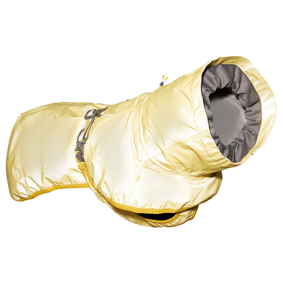 Hurtta Mudventure Reflective Coat – Waterproof Lightweight Rain Jacket with High-Visibility Strips, Size 35