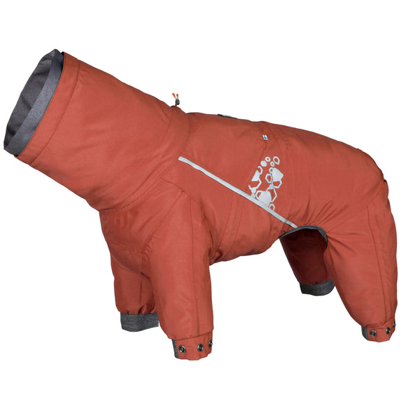 Hurtta Mudventure Overall Eco Cinnamon – Waterproof Lightweight Raincoat, Size 55M