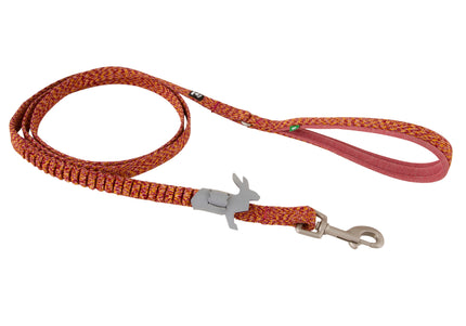 Hurtta Razzle-Dazzle Gripp Leash Beetroot – Soft Handle, 180cm Length, 15mm Width, Durable Design