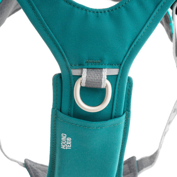 Hurtta Rover Harness Peacock – Adjustable Turquoise Harness, Medium to Large Size, Durable Design