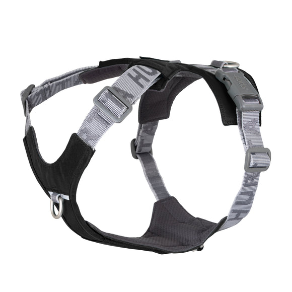 Hurtta Rover Harness Raven – Adjustable Black Harness, Secure Fit for Medium and Large Breeds