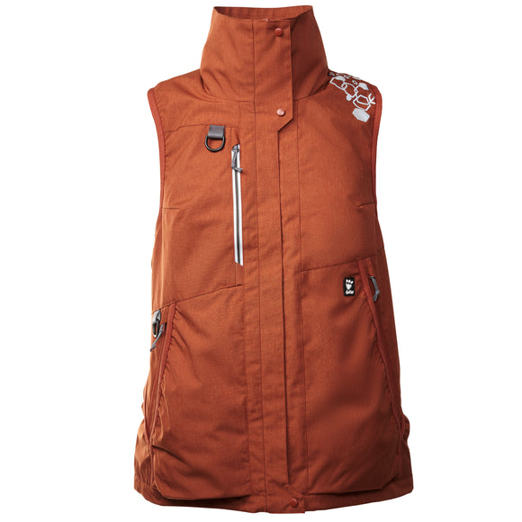 Hurtta Training Vest Eco Cinnamon – XL Brown Utility Vest with Multiple Pockets and Durable Fabric