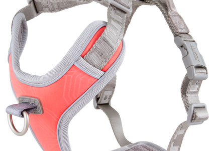 Hurtta Venture No-Pull Harness Coral – Adjustable Front-Closure Dog Harness, 80-100cm, Durable Design