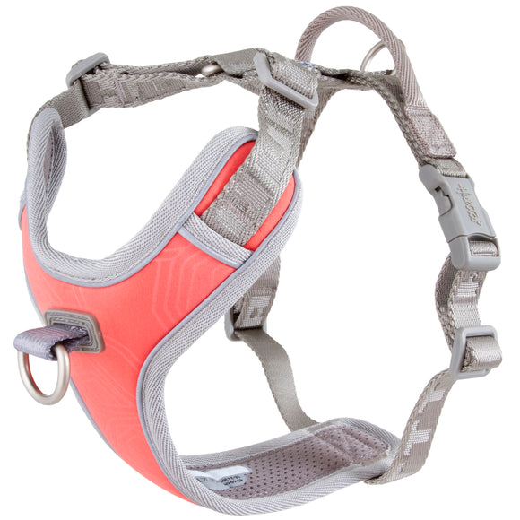 Hurtta Venture No-Pull Harness Coral – Adjustable Front-Closure Dog Harness, 80-100cm, Durable Design