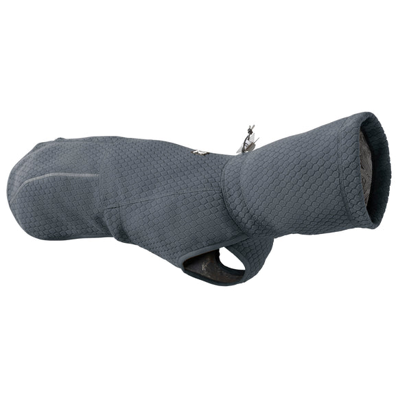 Hurtta Warming Midlayer Eco Blackberry – Gray Fleece Jacket with Heat-Reflecting Lining, Size 35