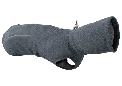 Hurtta Warming Midlayer Eco Blackberry – Gray Fleece Jacket with Heat-Reflecting Lining, Size 35