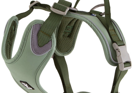 Hurtta Weekend Warrior Eco Harness Hedge – Recycled Adjustable Harness, 80-100cm, Durable Design