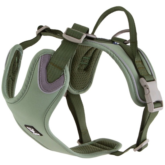 Hurtta Weekend Warrior Eco Harness Hedge – Recycled Adjustable Harness, 80-100cm, Durable Design