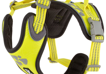Hurtta Weekend Warrior Harness Neon Lemon – Adjustable 40-45cm, Reflective, Ergonomic Design
