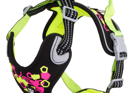 Hurtta Weekend Warrior Harness Licorice – Adjustable Outdoor Harness, 45–60cm, Durable Design