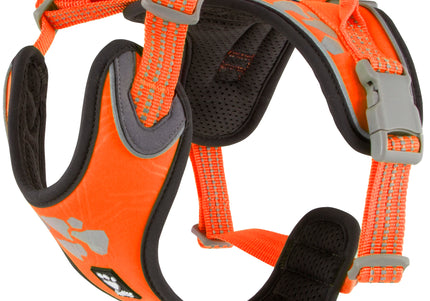 Hurtta Weekend Warrior Harness Neon Orange – Adjustable 40-45cm, Durable Design for Active Pets