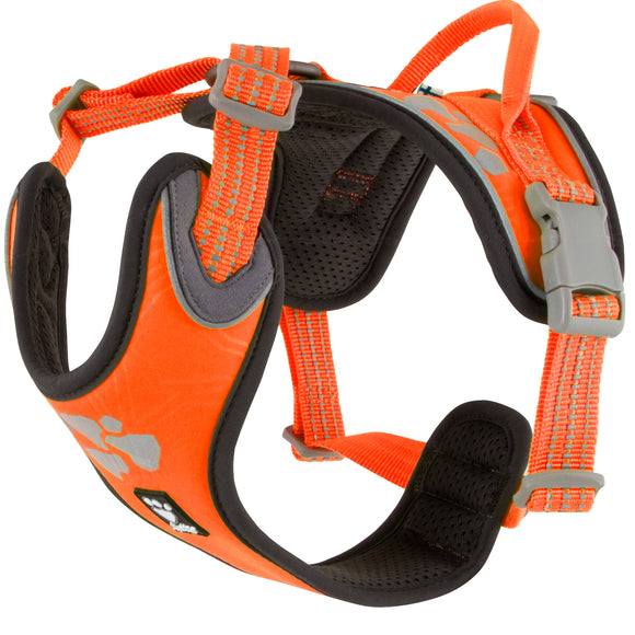 Hurtta Weekend Warrior Harness Neon Orange – Adjustable 40-45cm, Durable Design for Active Pets