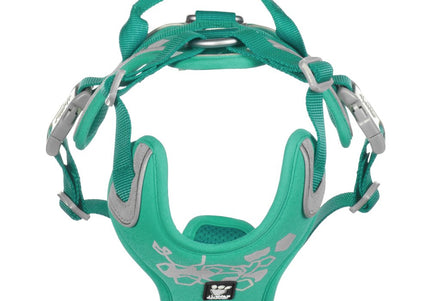 Hurtta Weekend Warrior Harness Peacock – Adjustable Durable Design, Size 80-100cm, Active Comfort