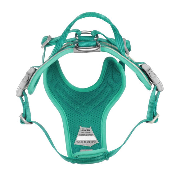 Hurtta Weekend Warrior Harness Peacock – Adjustable Durable Design, Size 80-100cm, Active Comfort