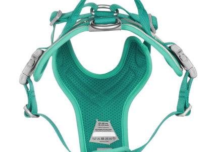 Hurtta Weekend Warrior Harness Peacock – Adjustable Durable Design, Size 80-100cm, Active Comfort