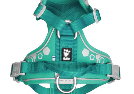Hurtta Weekend Warrior Harness Peacock – Adjustable Durable Design, Size 80-100cm, Active Comfort