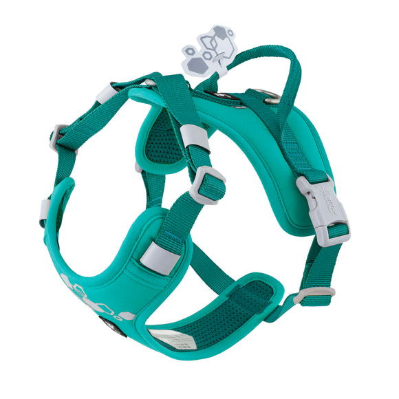Hurtta Weekend Warrior Harness II ECO Peacock – Adjustable Ergonomic Harness, 40–50cm, Durable Design