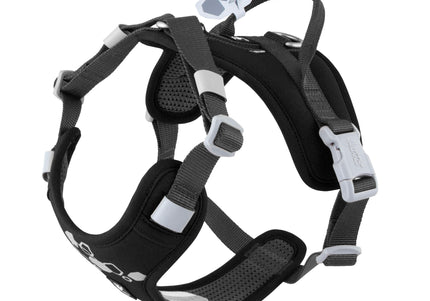 Hurtta Weekend Warrior Harness II ECO Raven – Adjustable Ergonomic Harness, Size 65-80cm