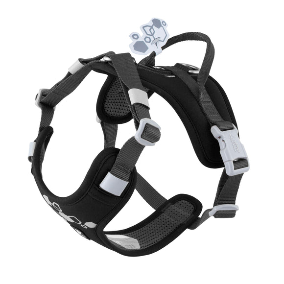 Hurtta Weekend Warrior Harness II ECO Raven – Adjustable Ergonomic Harness, Size 65-80cm