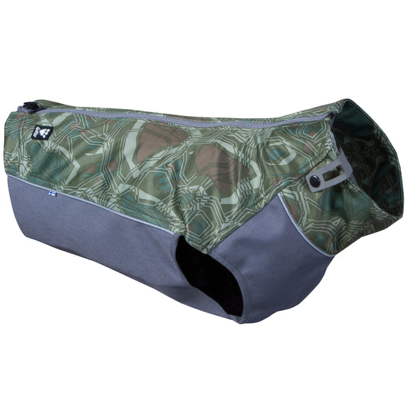 Hurtta Worker Vest Green Camo – Reflective Waterproof Dog Vest, Lightweight and Durable, Size L