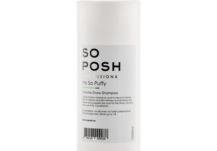So Posh I'm So Puffy Shampoo – Professional Volumizing Concentrate, 1:8 Dilution, 1L Bottle