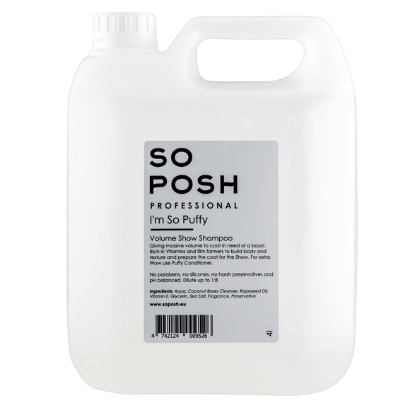 So Posh I'm So Puffy Shampoo – Professional Volumizing Formula, Concentrate 1:8, 4L Bottle