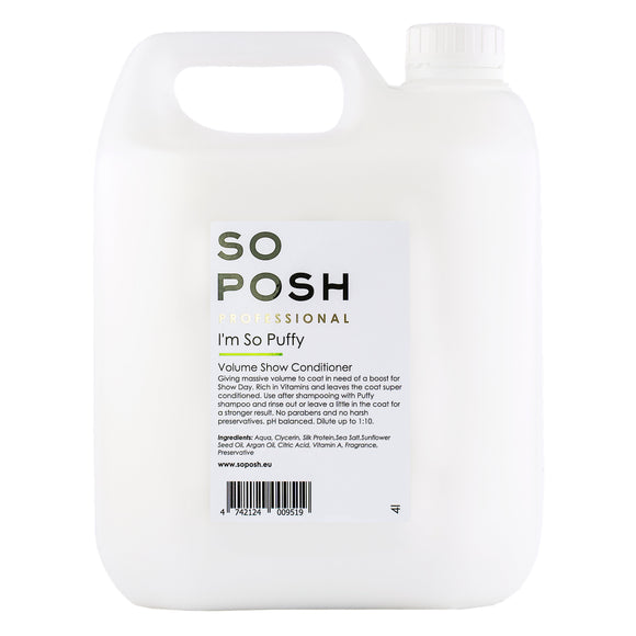 So Posh I'm So Puffy Conditioner – Volumizing Professional Concentrate, 1:10 Dilution, 4L Bottle