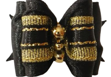 Blovi Decorative Display Pouf – Burgundy Cushion with Black Bow Accent, Elegant Design