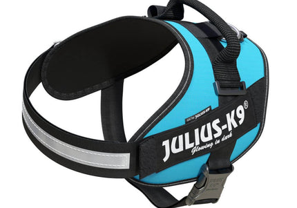 Julius-K9 IDC Powerharness Aquamarine – Premium Turquoise Harness, Adjustable, Size 1