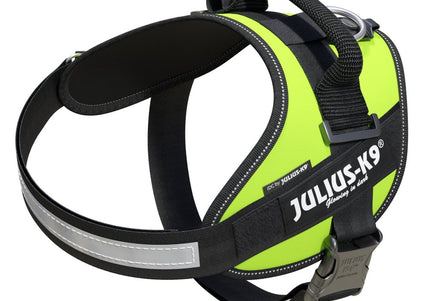 Julius-K9 IDC Powerharness Lime – Premium Adjustable Harness, High-Visibility Lime, Size 3