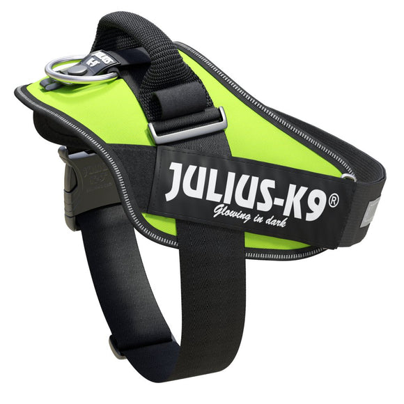 Julius-K9 IDC Powerharness Lime – Premium Adjustable Harness, High-Visibility Lime, Size 3