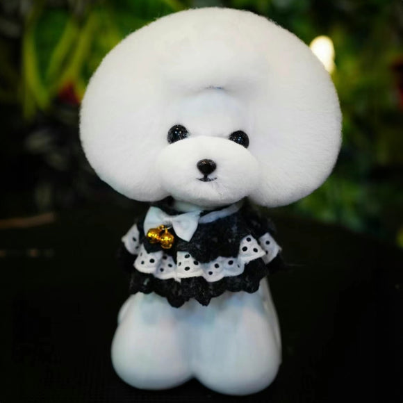 Mr. Jiang Teddy Grooming Head Replacement Hair – Soft White Synthetic Fiber, Natural Look