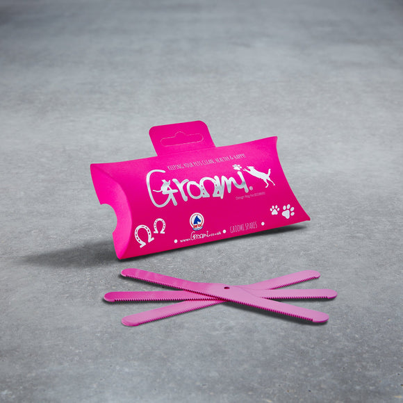 Groomi Spare Combs Set – Replacement Blades, 3 Pack, Durable Black Metal Design