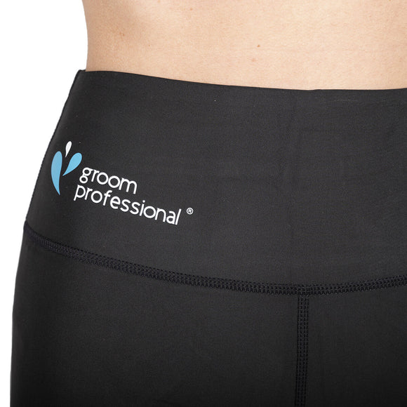 Groom Professional Black Logo Leggings – XL Size, Comfortable Stretch Fabric with Branded Design