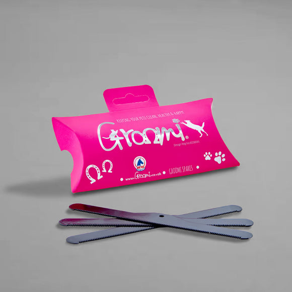 Groomi Spare Combs Set – Replacement Blades, 3 Pack, Durable Black Metal Design