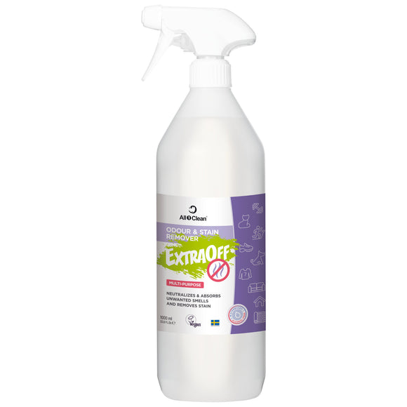 All1Clean Odor & Stain Remover ExtraOff – Liquid Formula, Removes Organic Stains and Odors, 1L