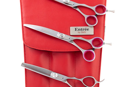 Geib Entree Scissors Set 9.5" – Japanese Stainless Steel, Professional Shears and Thinners, 3 Piece Kit