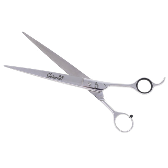 Geib Gator 88 Straight Grooming Scissors 10" – Wide Blades, Micro-Grind Precision