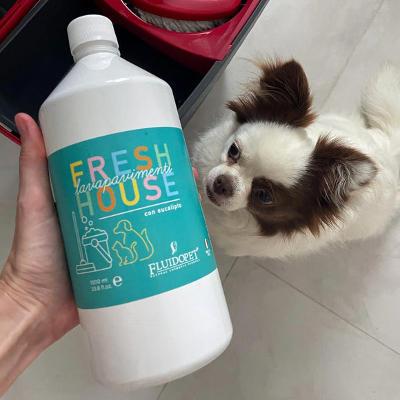 FluidoPet Fresh House Floor Cleaner 1L – Natural Oil-Based Liquid, Cleans and Disinfects Floors