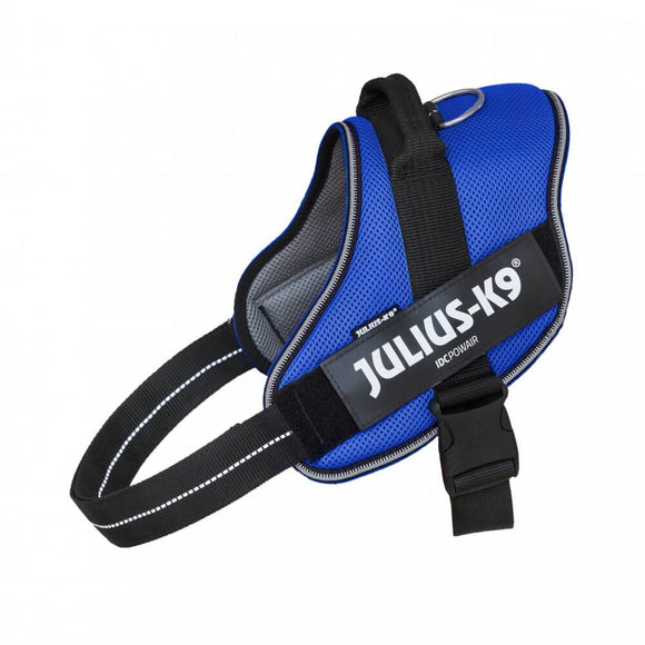 Julius K9 IDC Powair Harness Blue – Lightweight Breathable Mesh Dog Harness, XXL Size