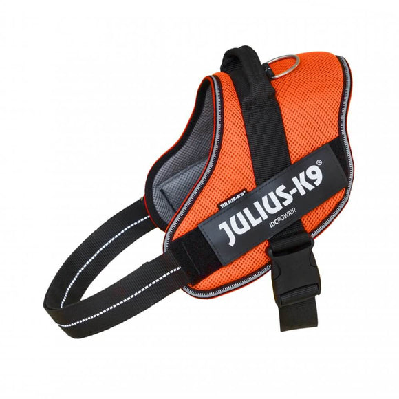 Julius K9 IDC Powair Harness Orange – Lightweight Breathable Mesh Design, XXL Size