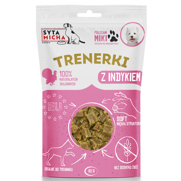 Syta Micha Turkey Training Treats 80g – Low-Fat, Low-Calorie, High-Reward Snack