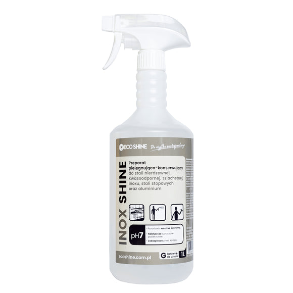 Eco Shine Inox Shine Stainless Steel Cleaner 1L – Fast-Acting Polish for Acid-Resistant Surfaces