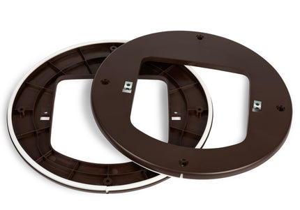 PetSafe Microchip Cat Flap Installation Adapter – White Mounting Ring for Secure Door Fitting