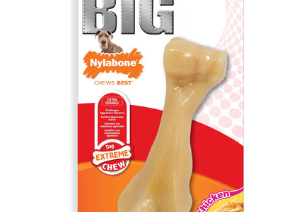Nylabone Extreme Big Bone XXL – Durable Chicken-Flavored Chew, Extra-Large Size