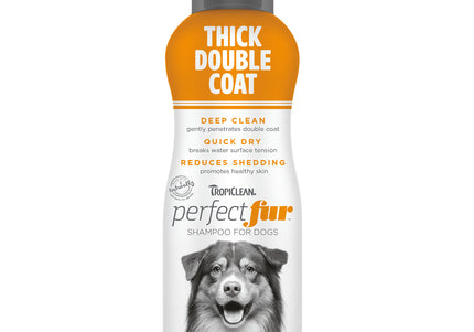 Tropiclean Perfect Fur Thick Double Coat Shampoo 473ml – Deep Cleansing Formula for Dense Undercoats