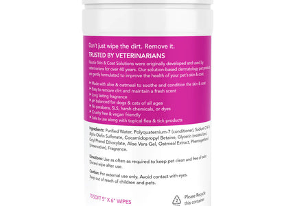 Nootie Japanese Cherry Blossom Grooming Wipes – 70 Pack, Refreshing Scented Cleaning Cloths