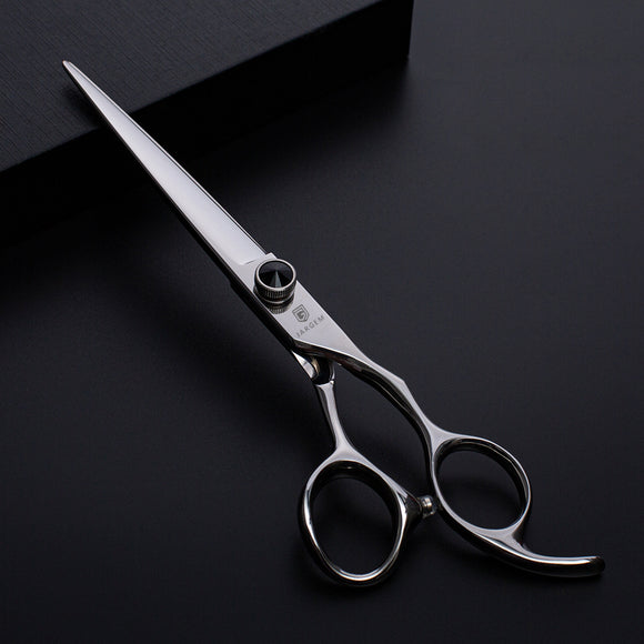 Jargem Straight Grooming Scissors 7" – Ergonomic Handle with Decorative Screw, Precision Cutting